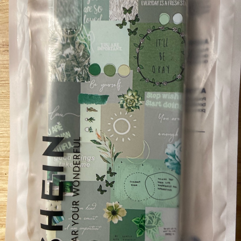SHEIN Green Collage Phone Case